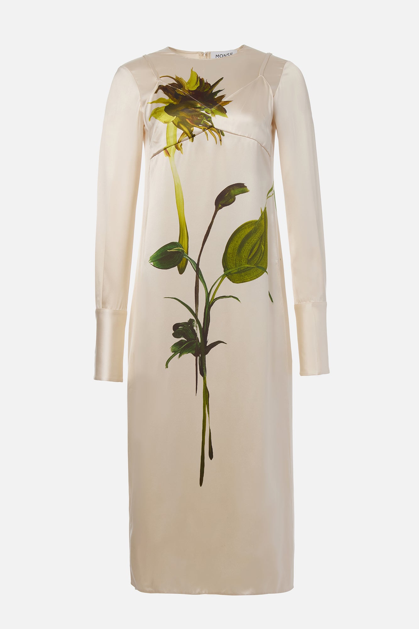 Deconstructed Layered Sunflower Printed Dress