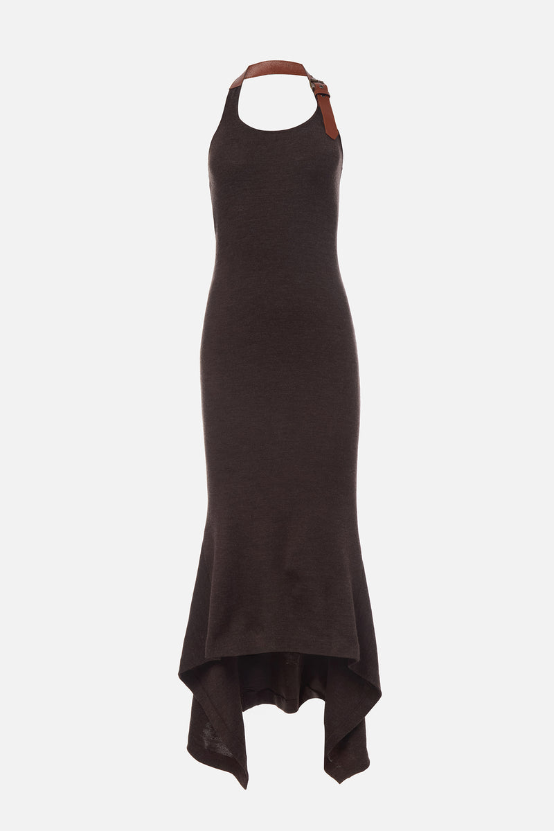 Leather Belt Dress