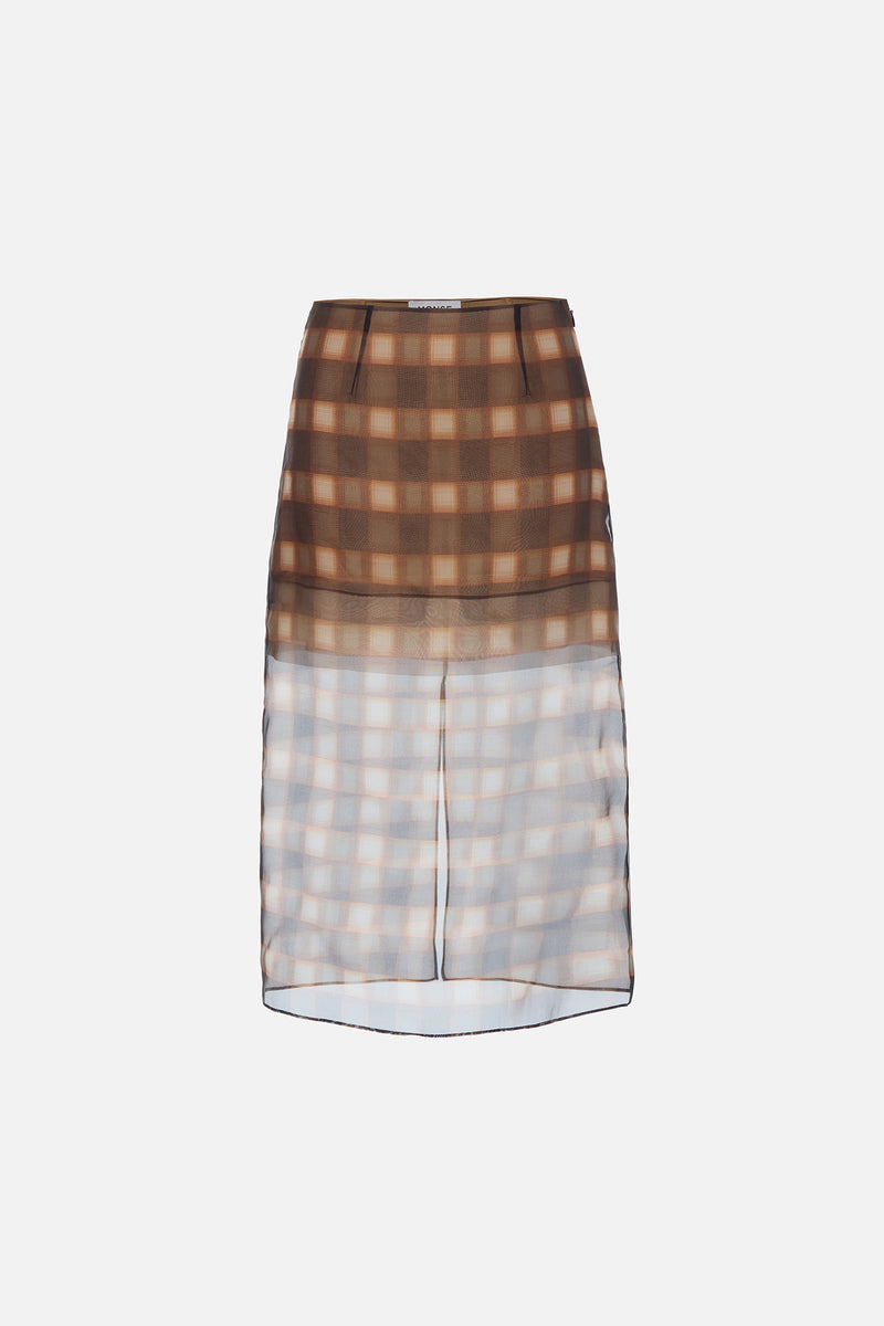 Plaid Organza Skirt