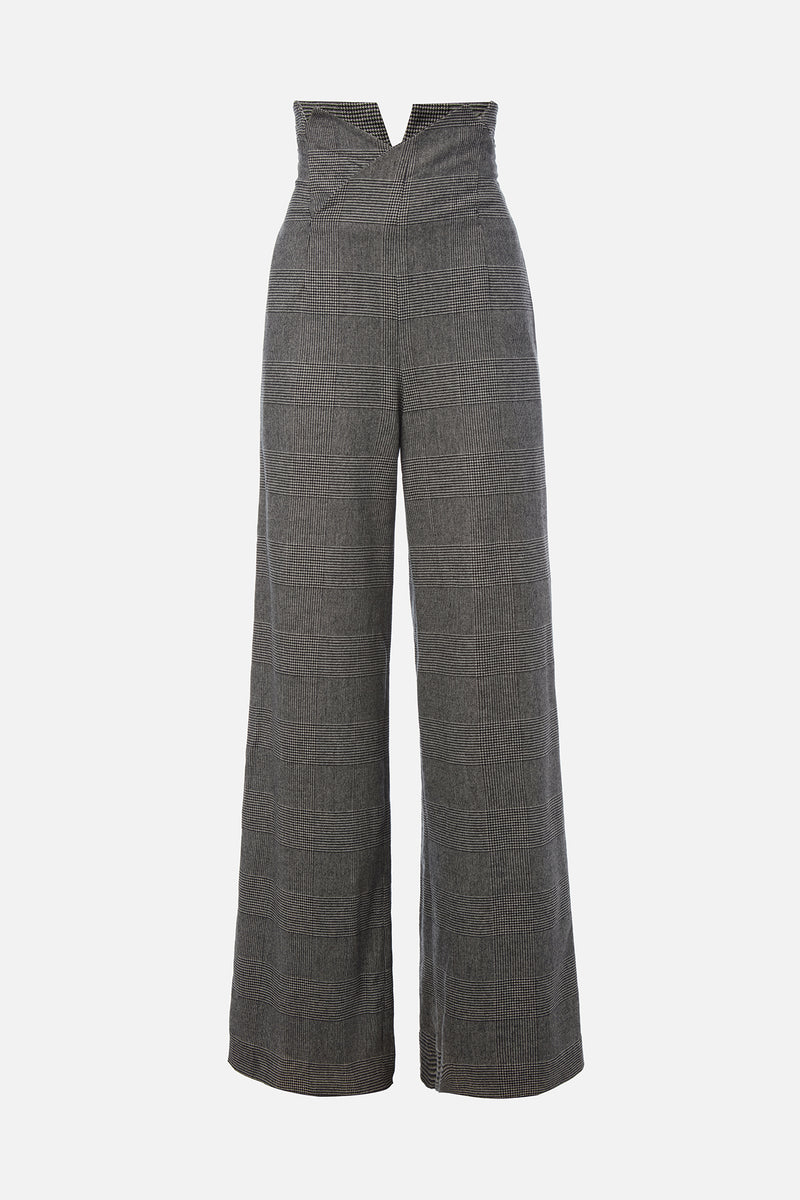 Lapel Waistband Trousers