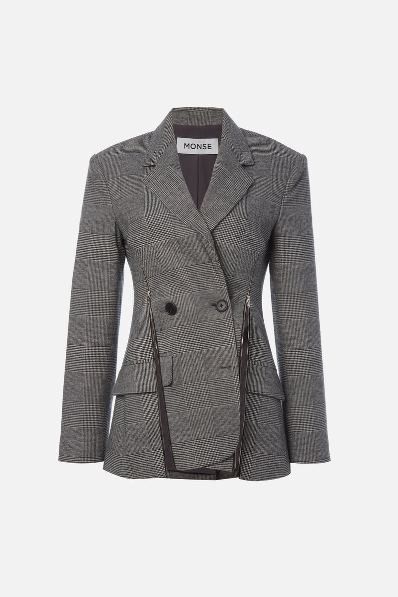 Deconstructed Lapel Tailored Jacket