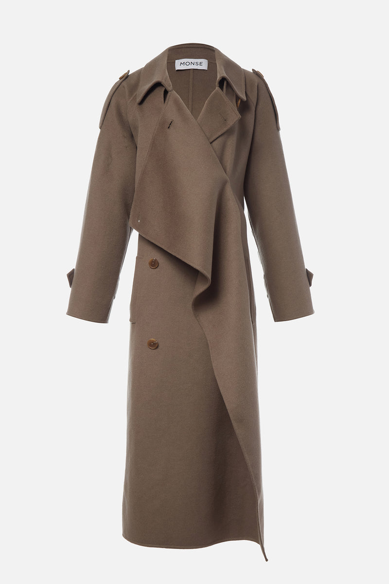 Cascade Double Faced Wool Trench Coat