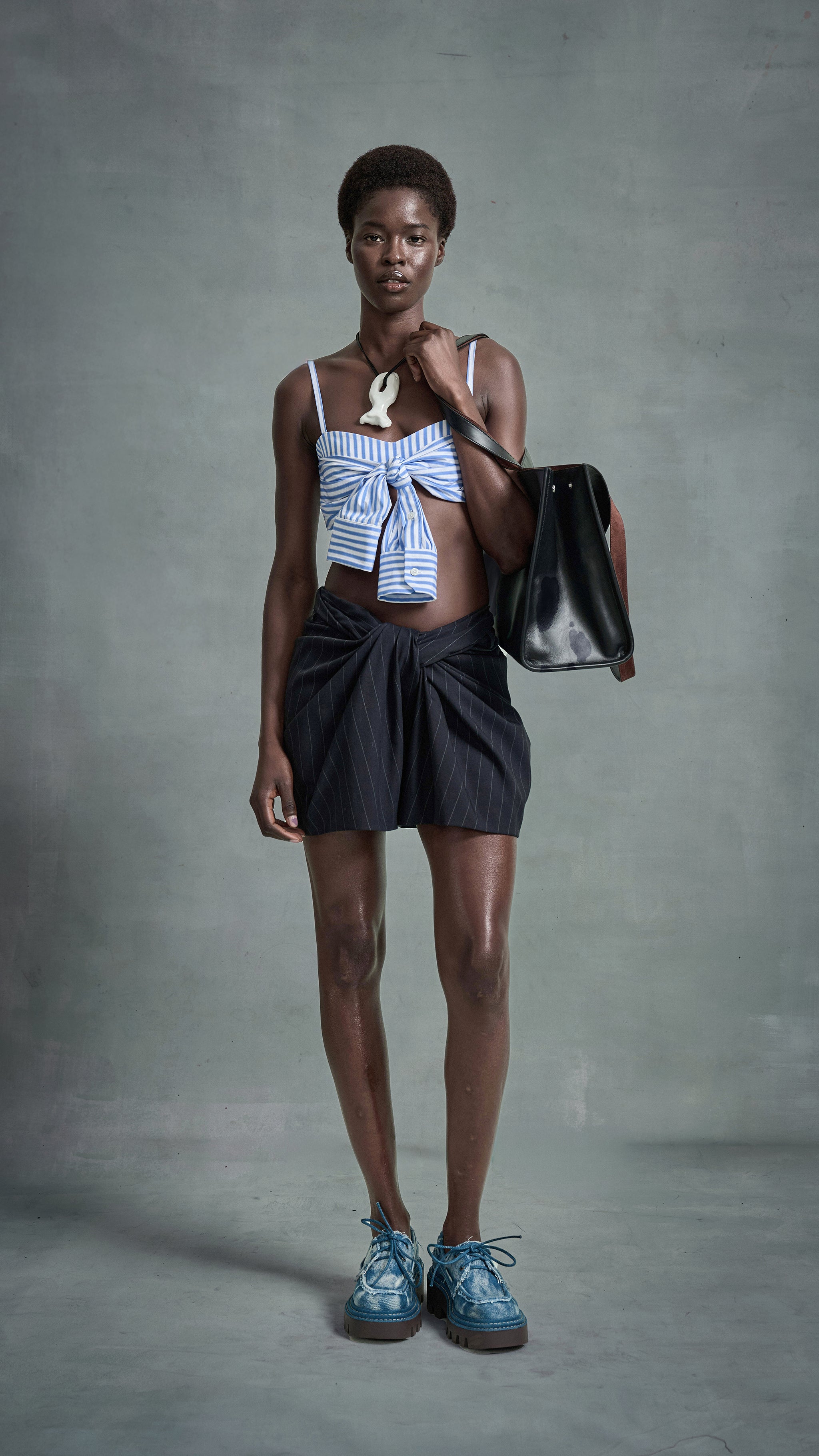 Twist Pinstripe Short