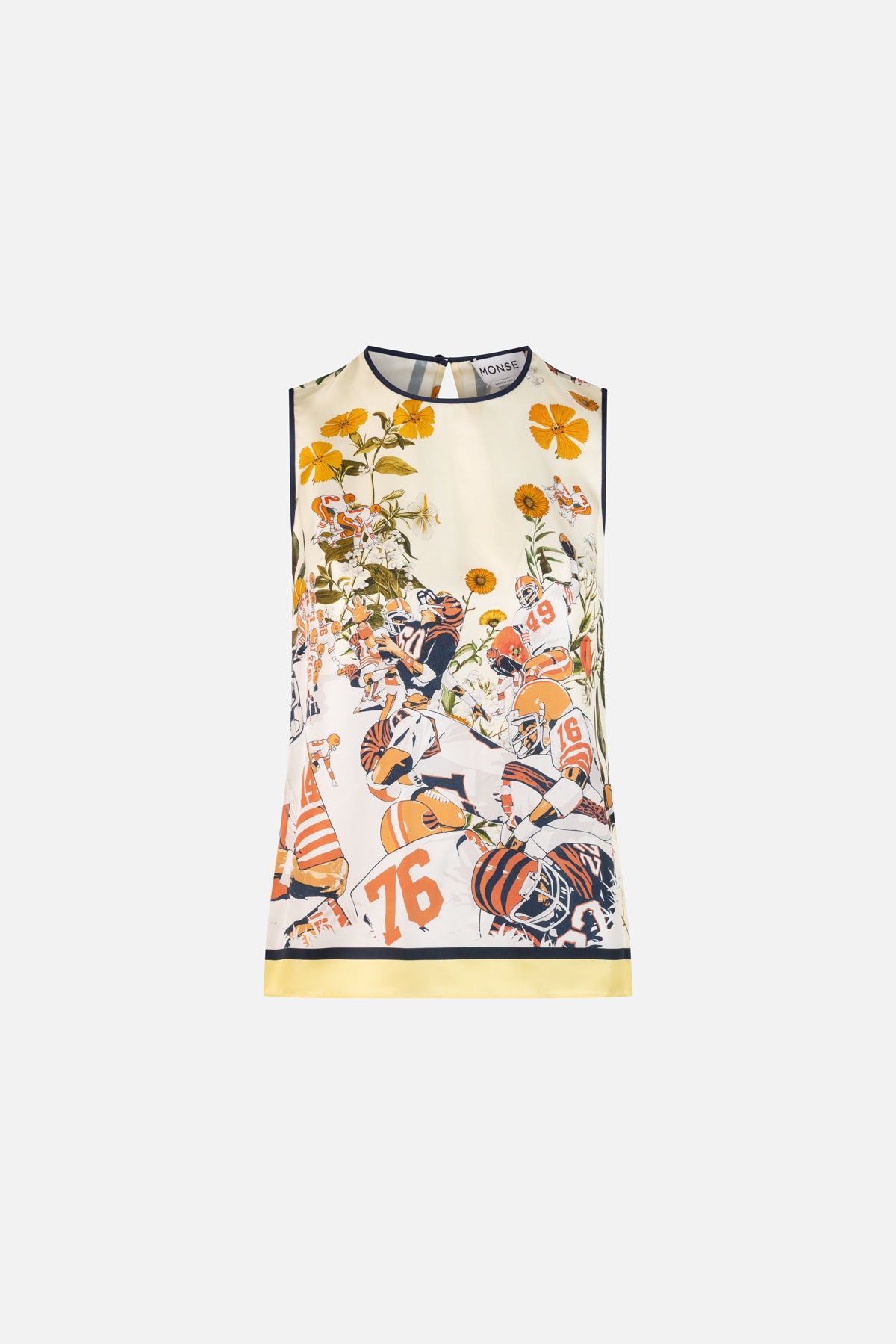 Printed Crew Neck Top