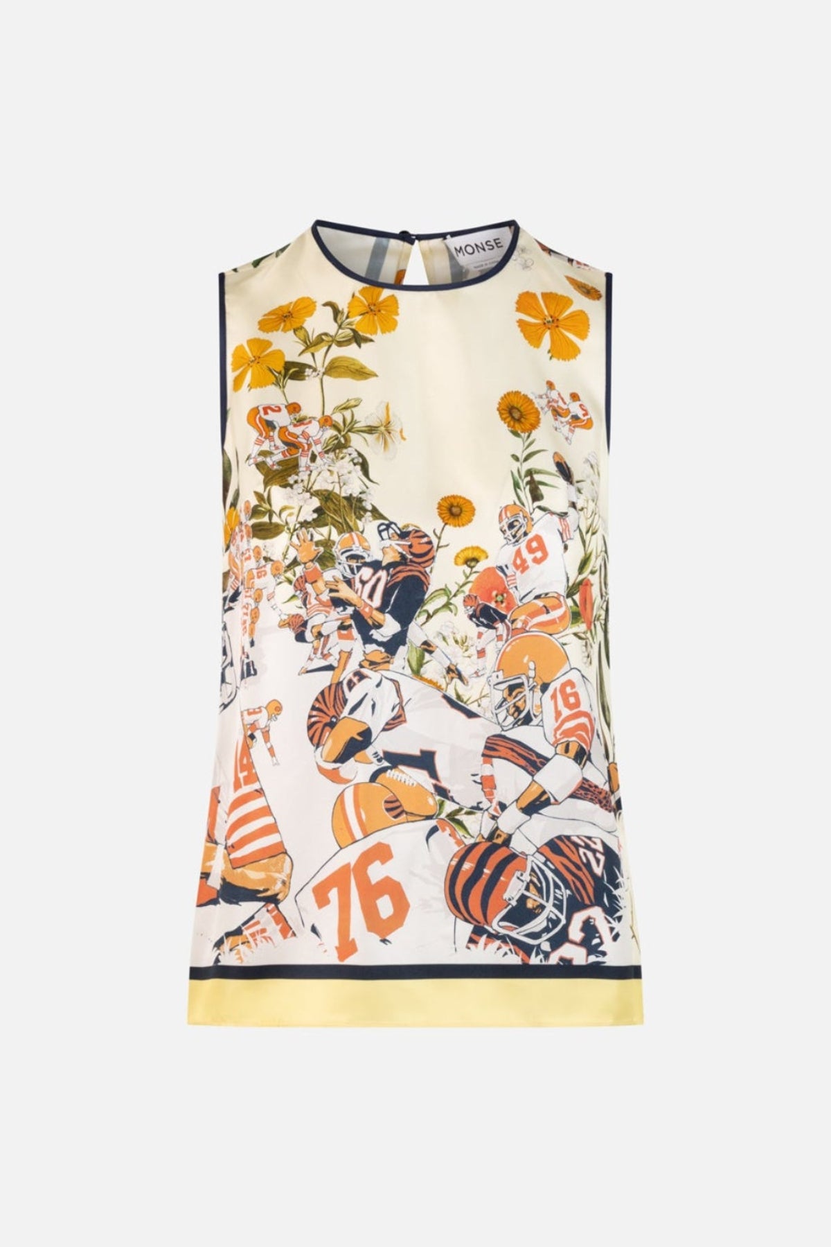 Printed Crew Neck Top