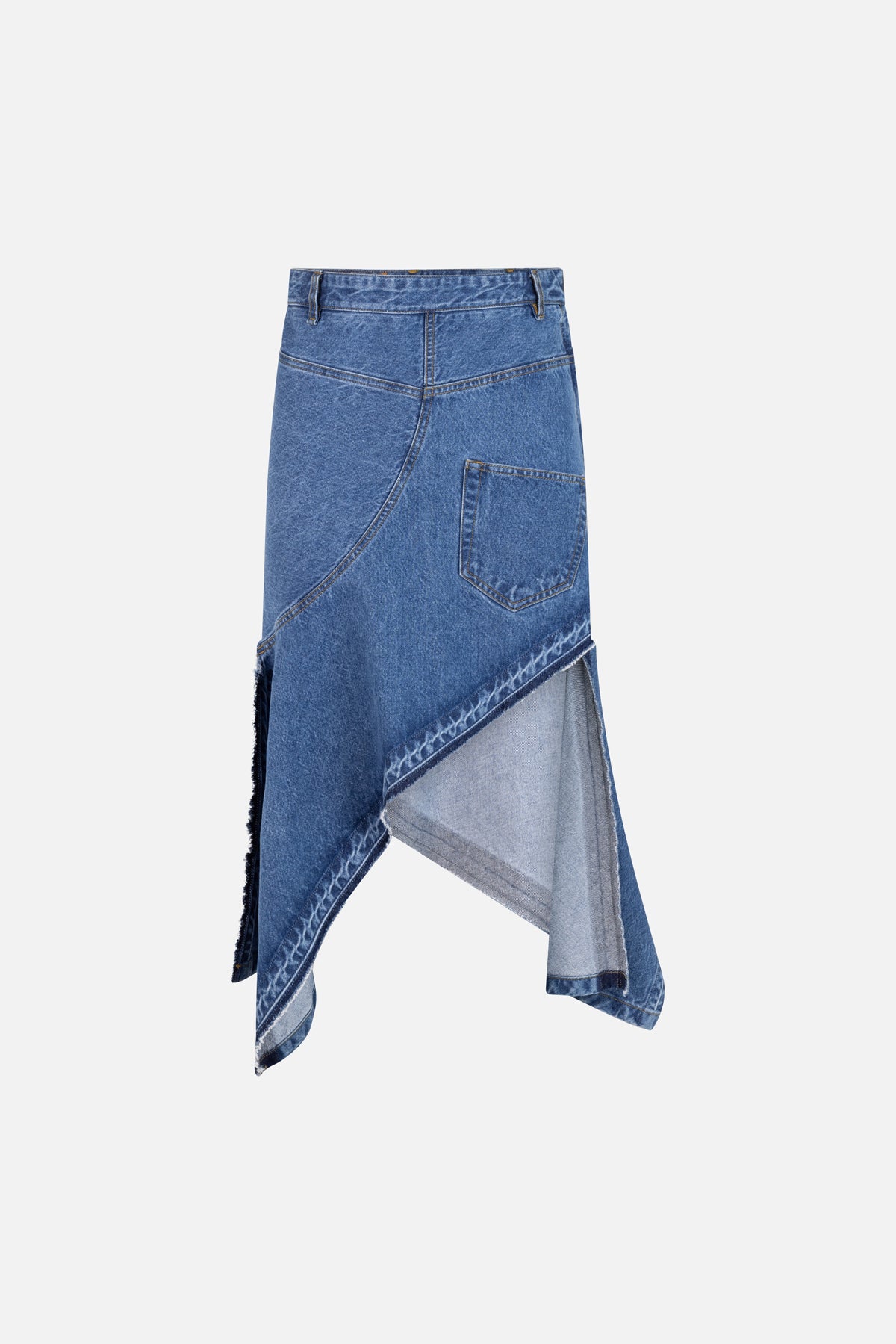 Twisted Denim Skirt