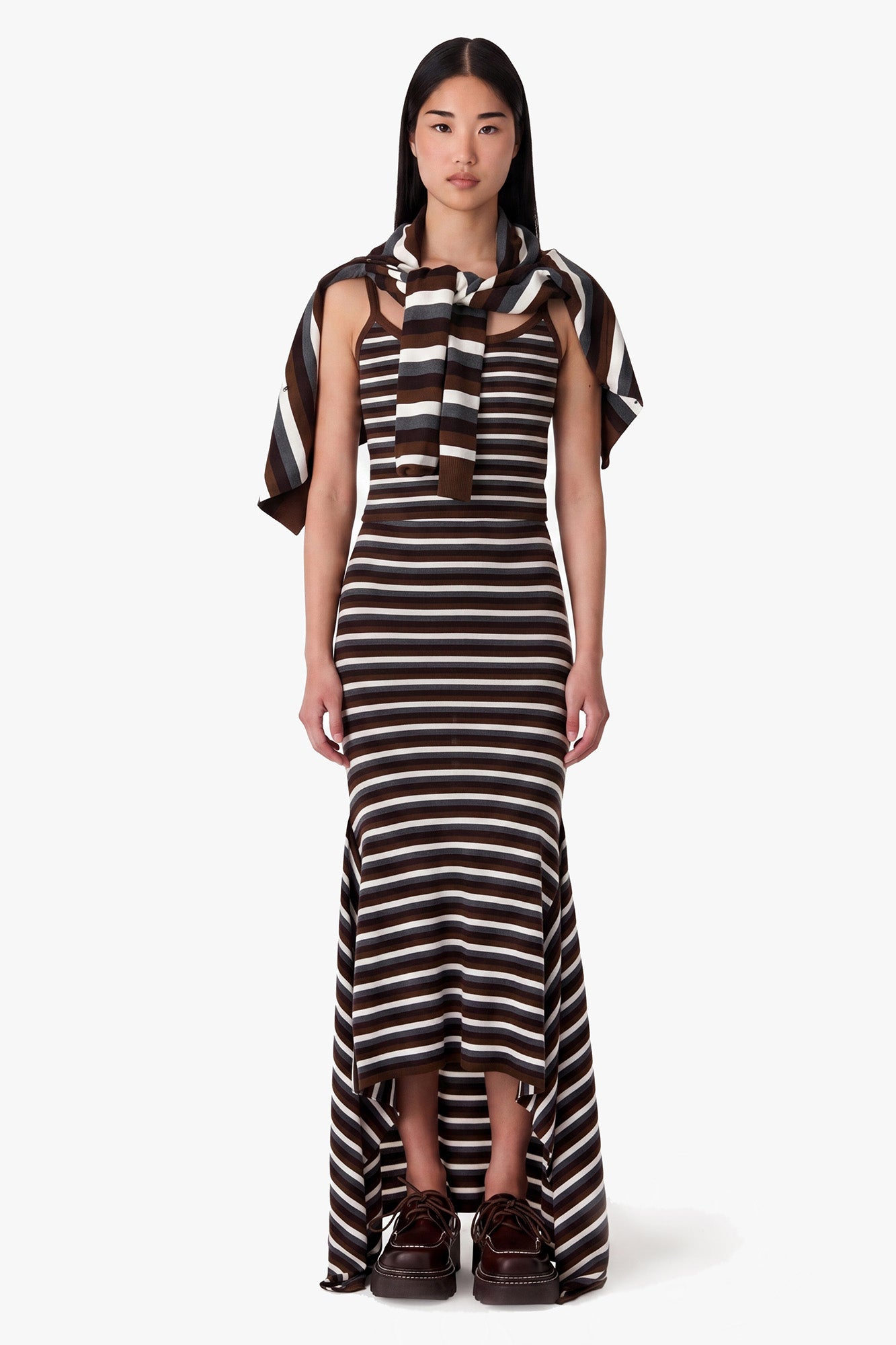 Stripe Cascade Skirt