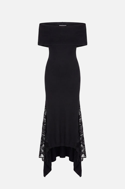 monse denim dress Back Bow-Tie Midi Dress in Dark Indigo MONSE
