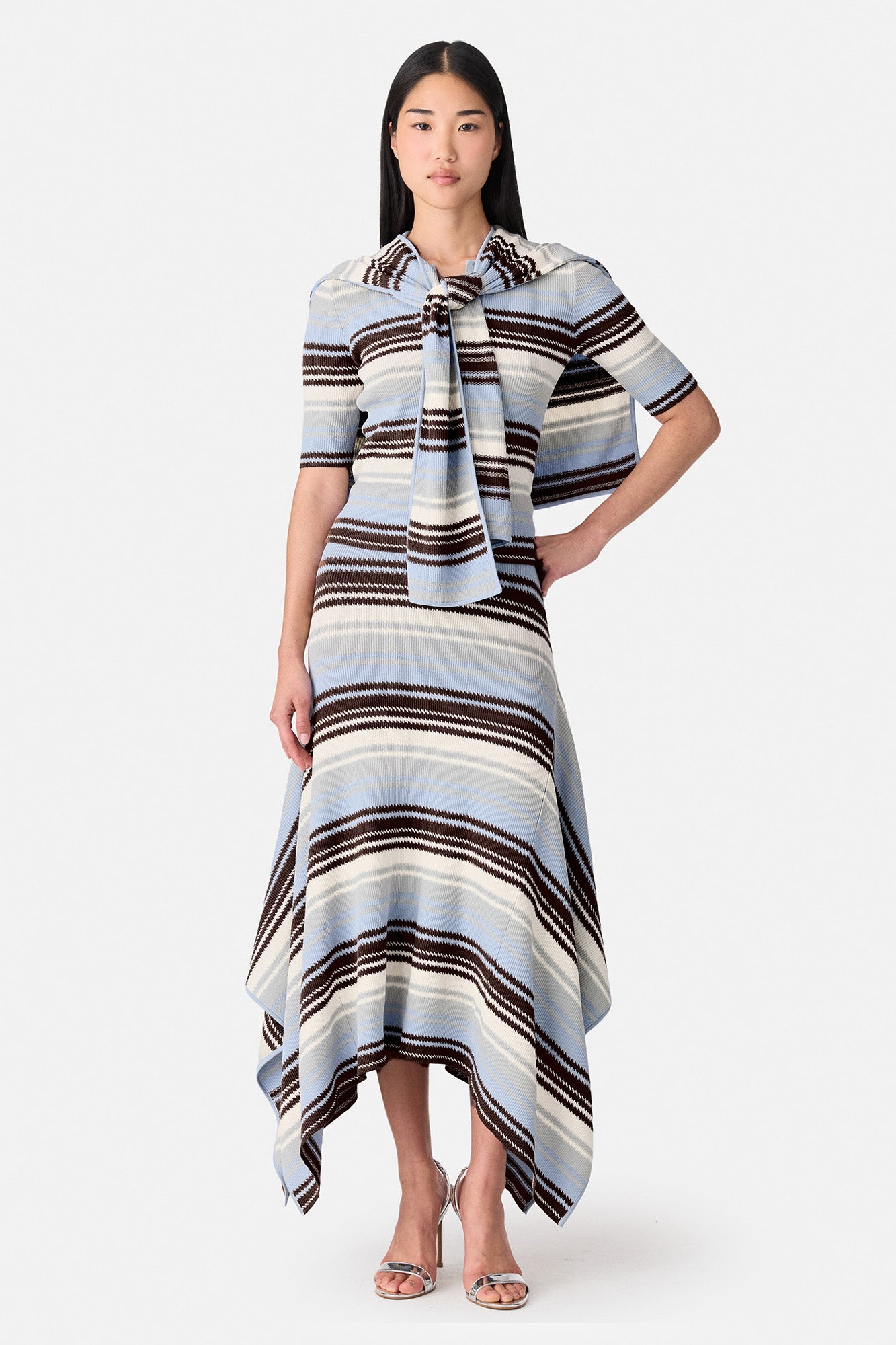 Striped Jacquard Skirt