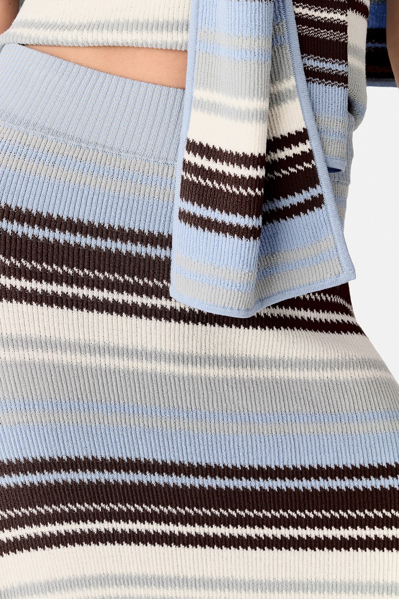 Striped Jacquard Skirt