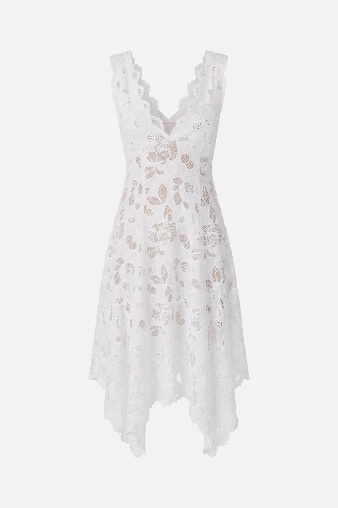 Eyelet Laced Midi Dress
