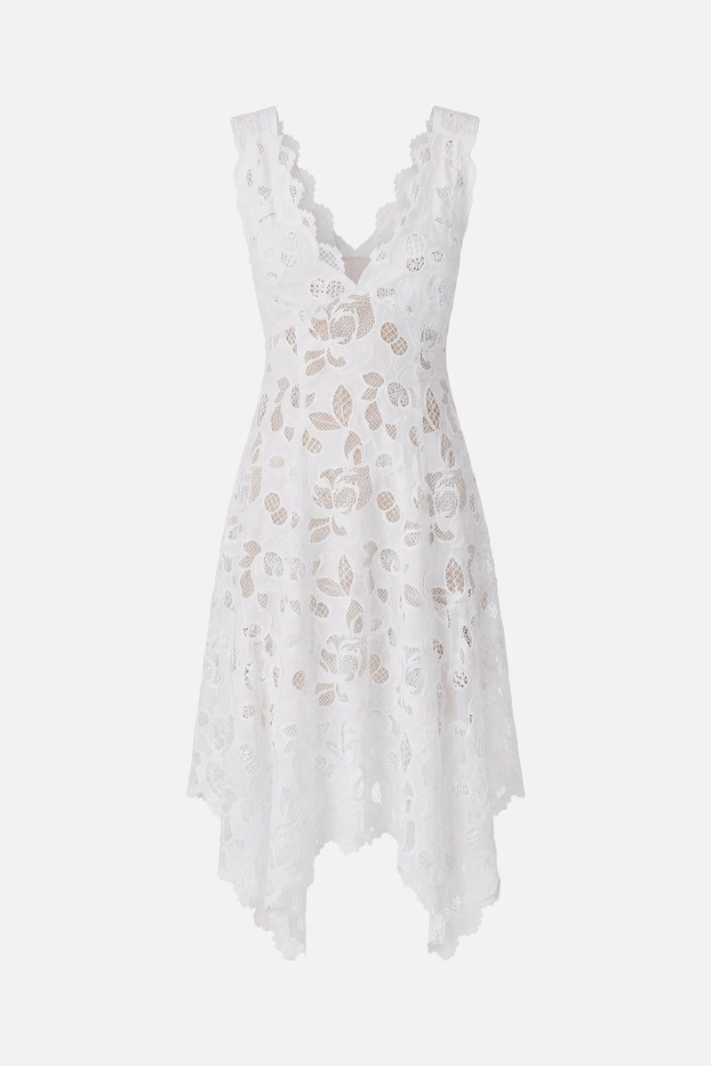Eyelet Laced Midi Dress
