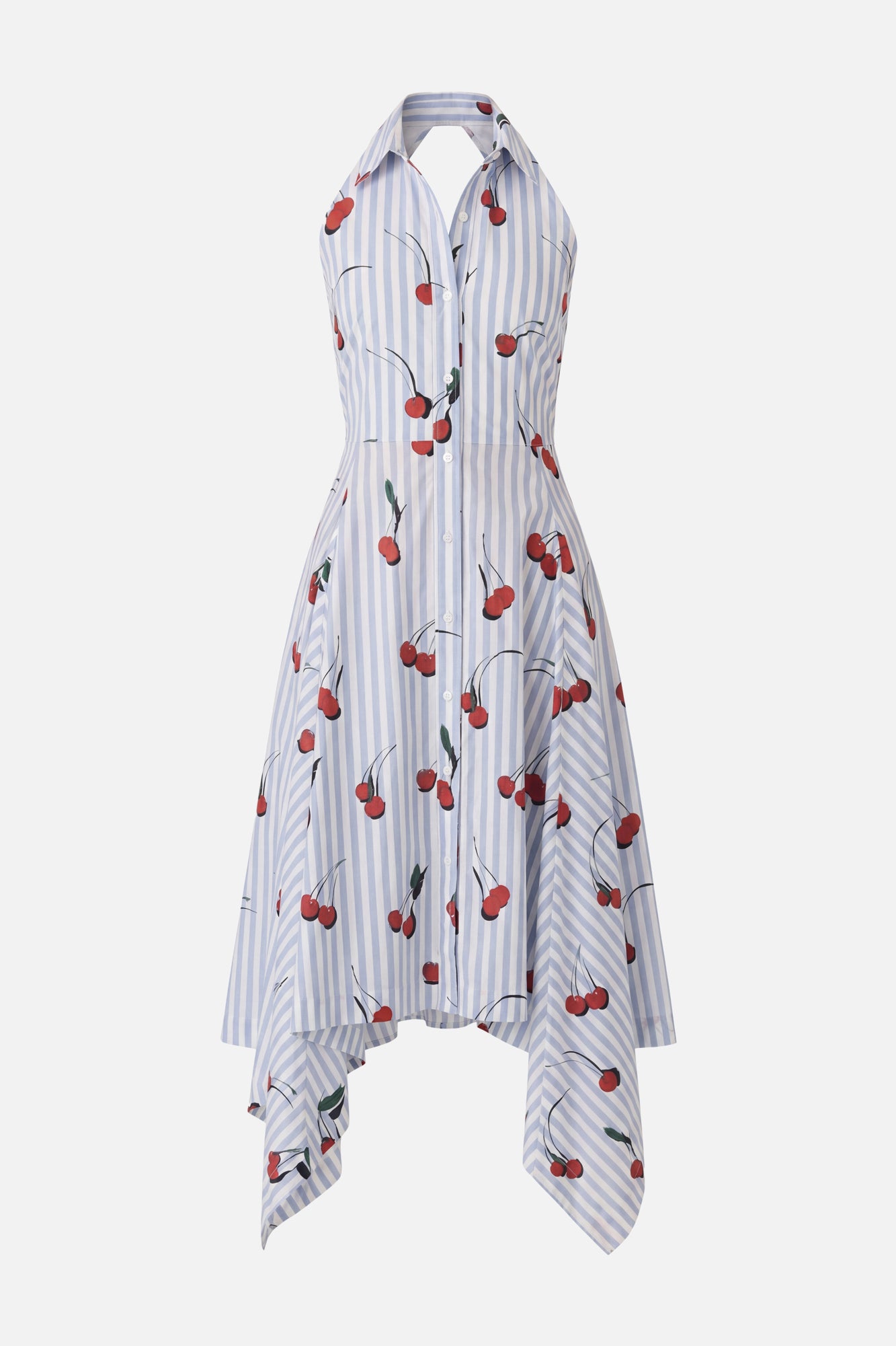 Bunny Ear Knotted Cherry Midi Dress
