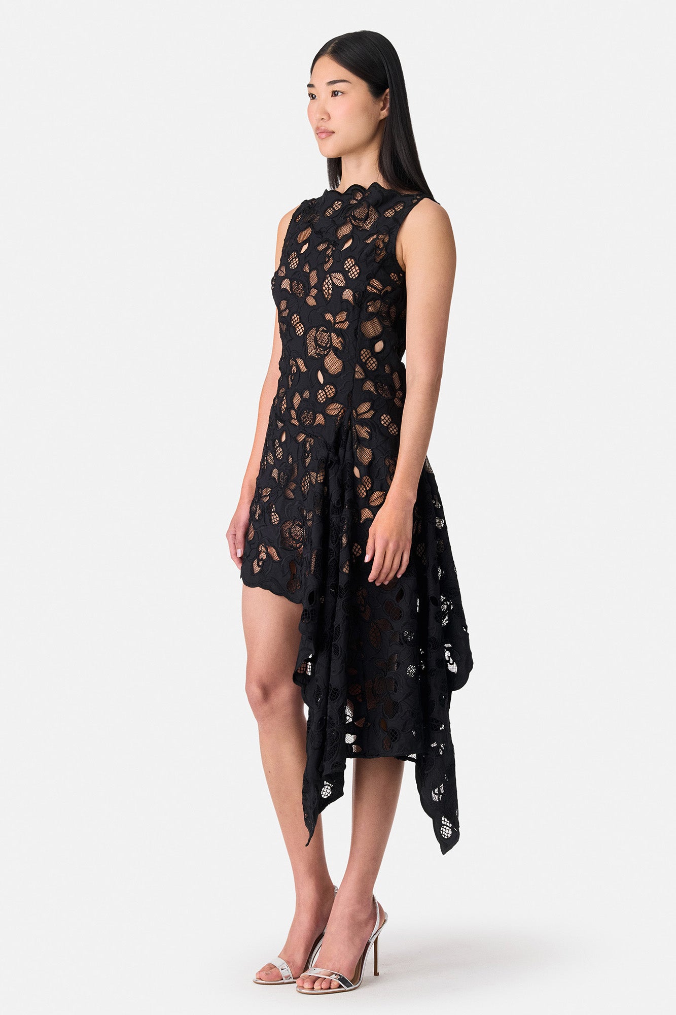 Lace Asymmetrical Dress