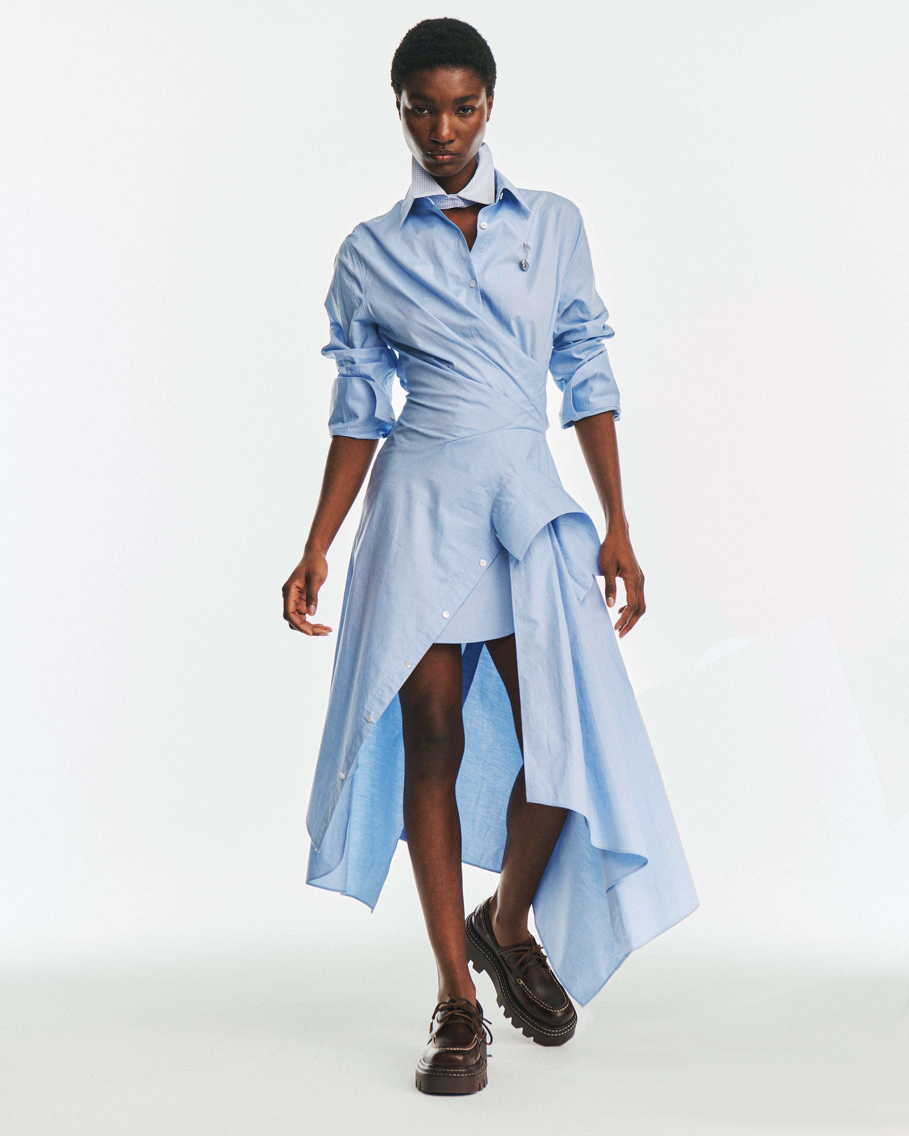 Cascade Shirt Dress