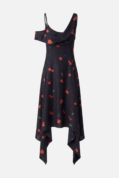 Printed Silk Scarf Cherry Dress – MONSE
