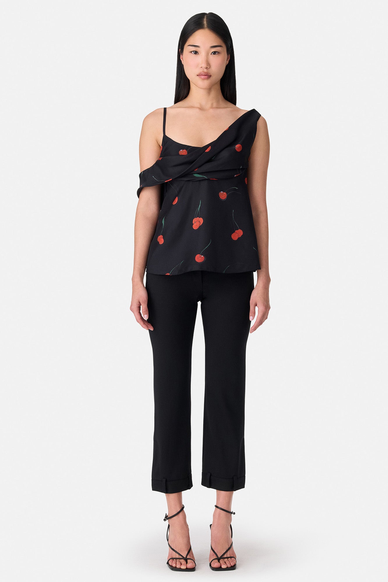 Printed Silk Scarf Top