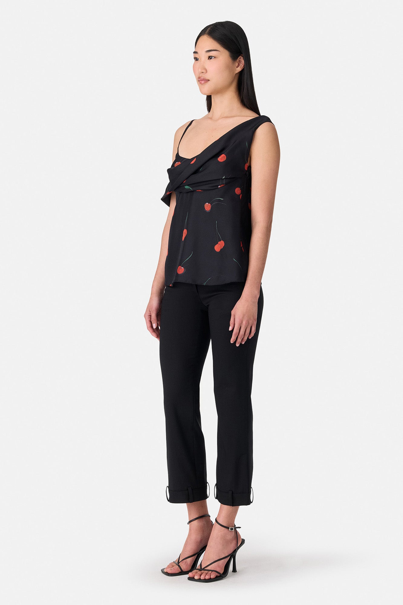 Printed Silk Scarf Top