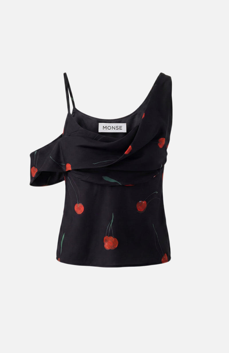 Printed Silk Scarf Top