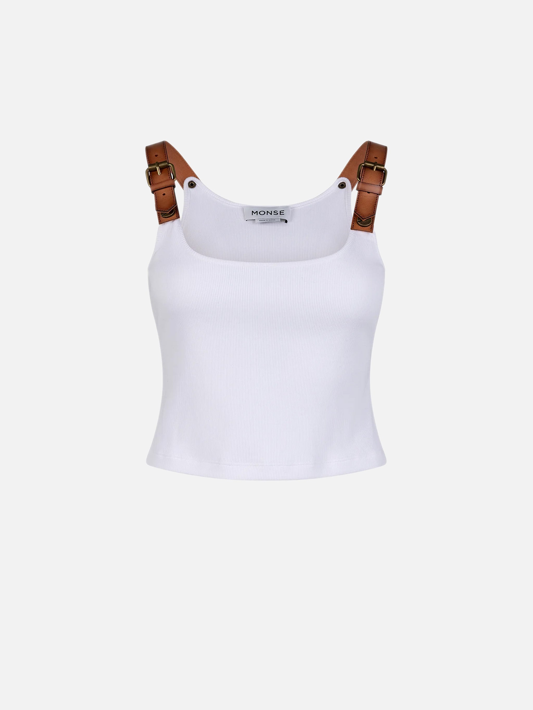 Leather Harness Tank Top – MONSE