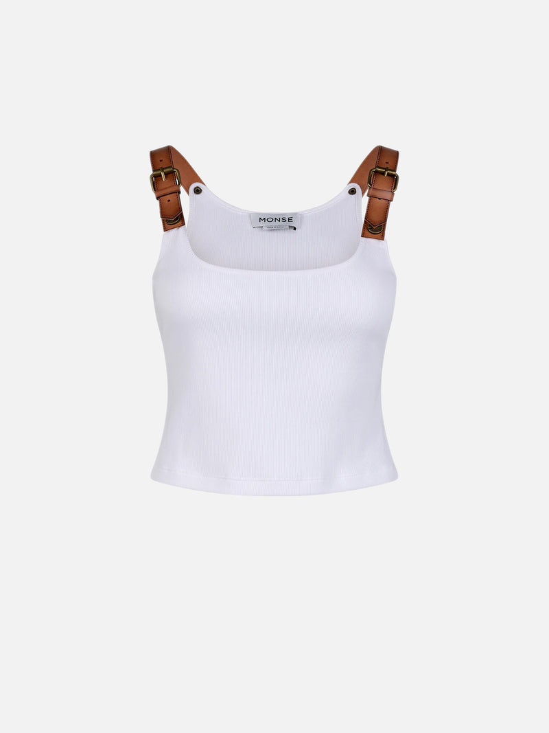 Leather Harness Tank Top
