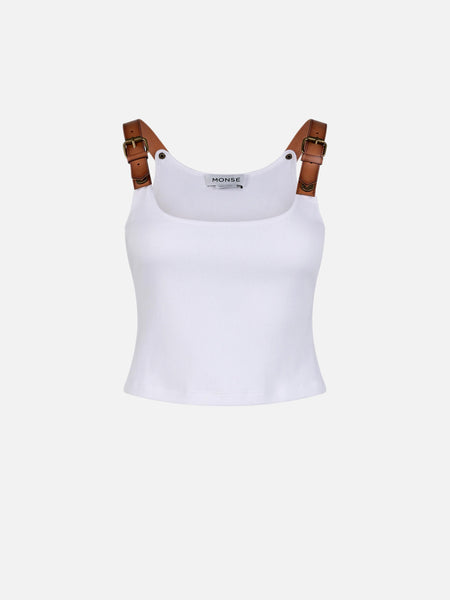 Leather Harness Tank Top – MONSE