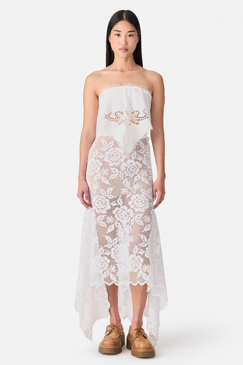 Combo Waistband Lace Skirt