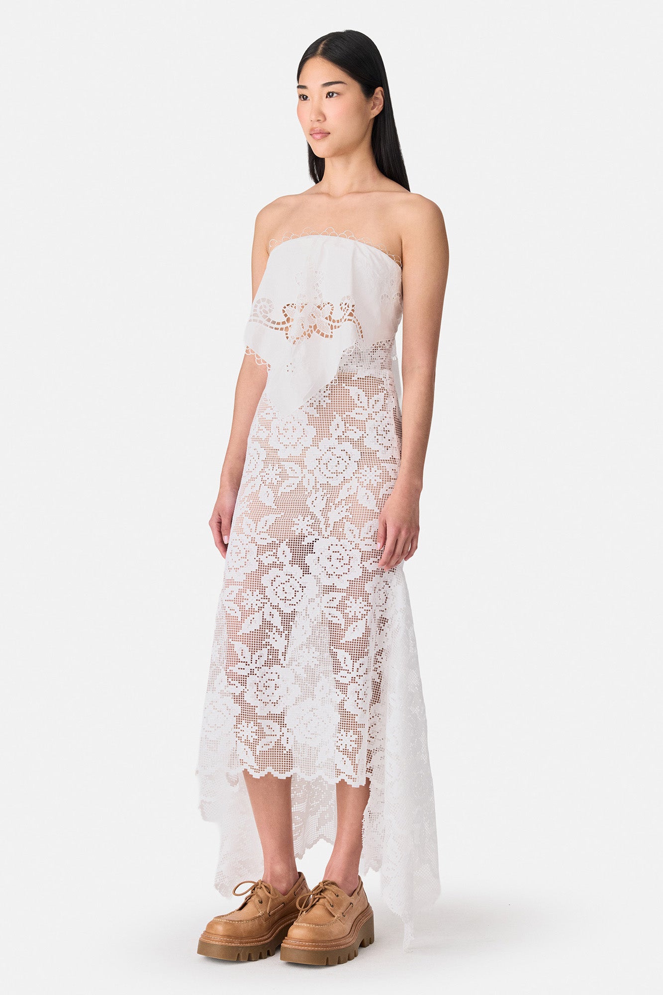 Combo Waistband Lace Skirt