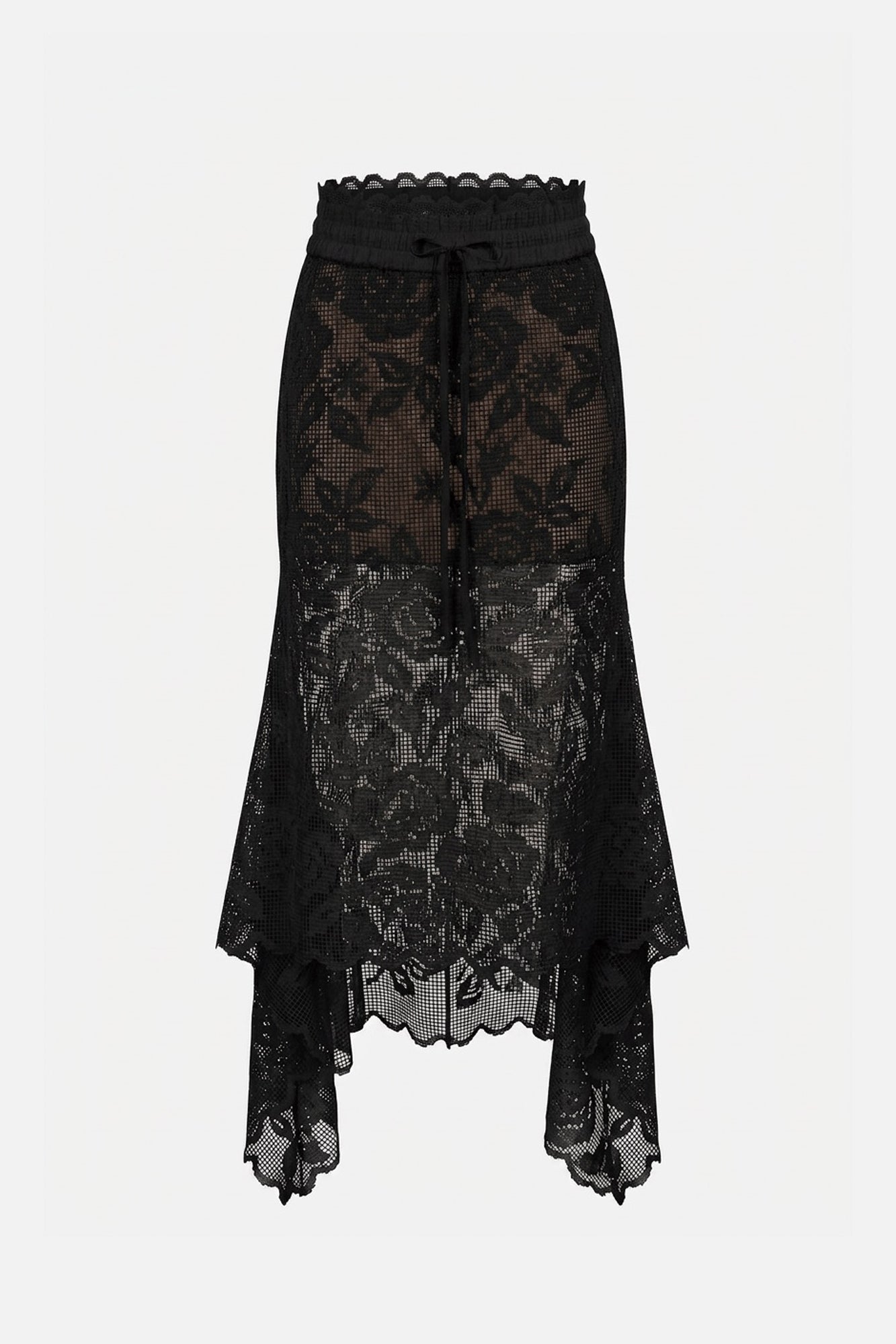 Combo Waistband Lace Skirt