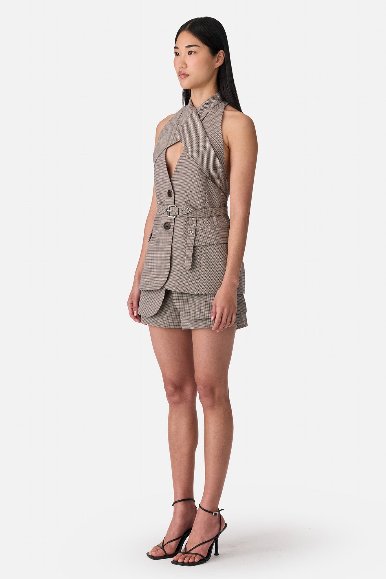 Cross Lapel Vest Jacket