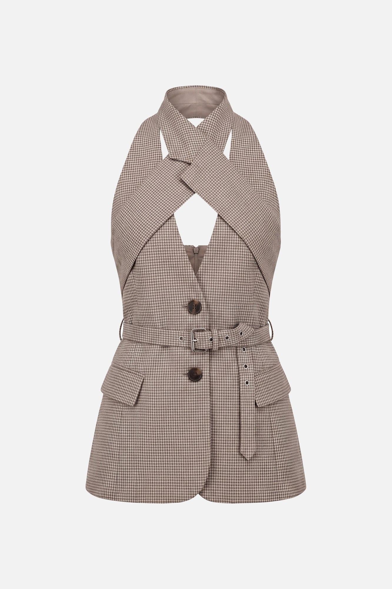 Cross Lapel Vest Jacket