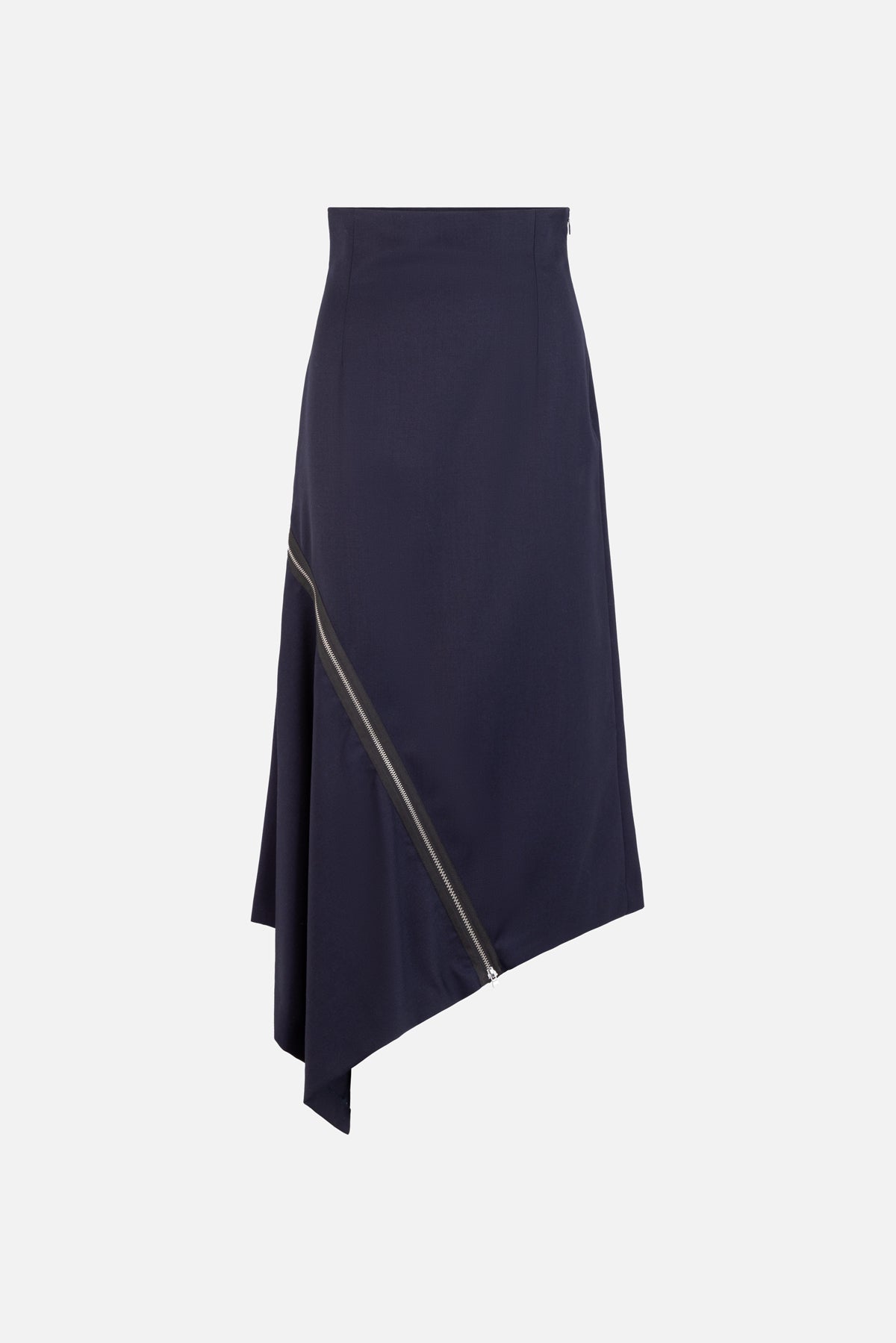 Double Zipper Midi Skirt