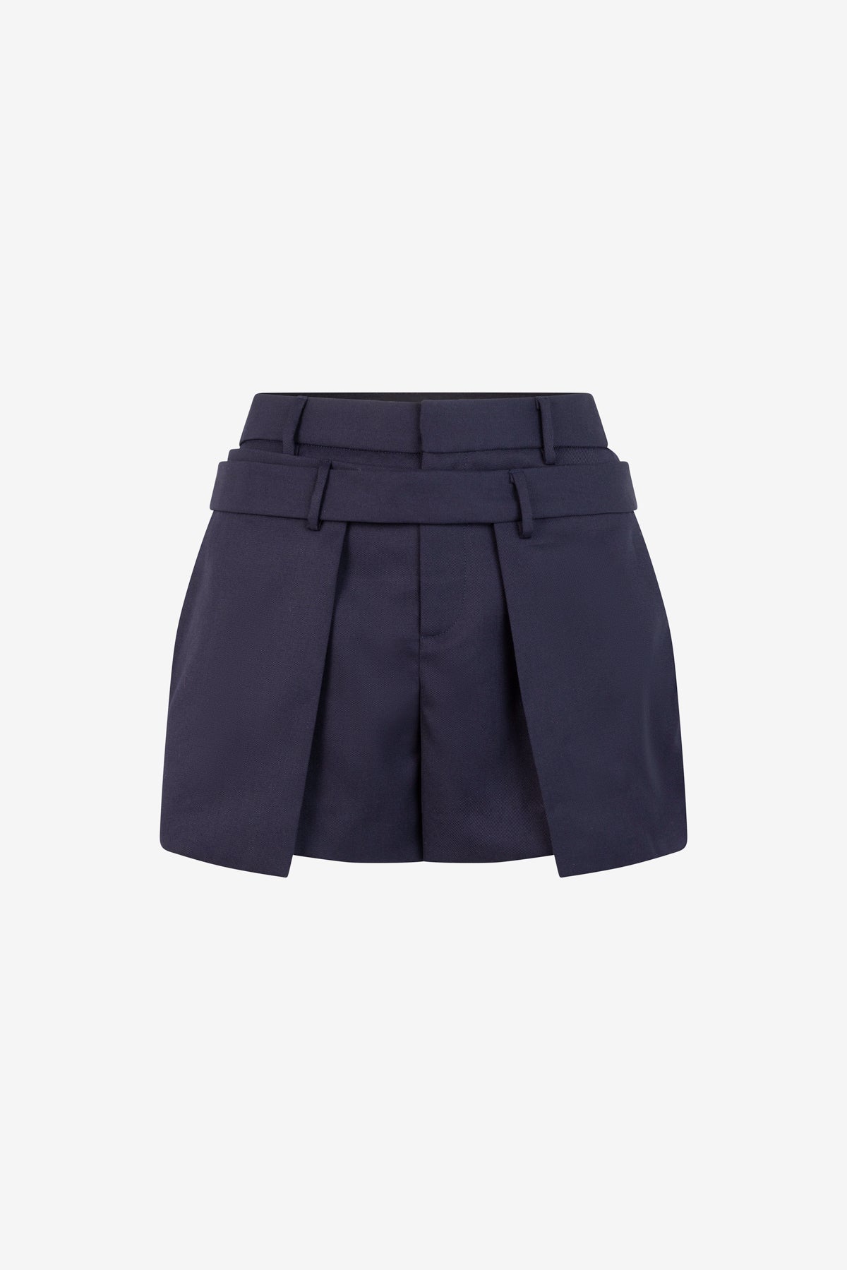 Deconstructed Wrap Tailored Shorts