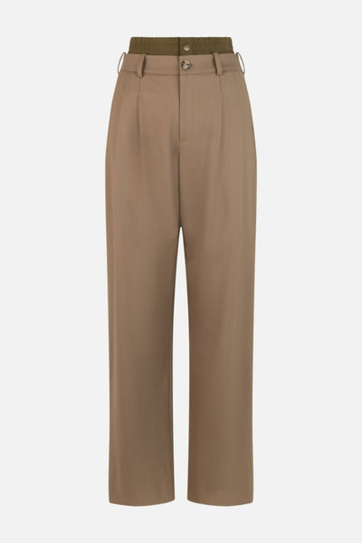 khaki dress pants for woman khaki: Women's Casual & these pants are thoughtfully constructed from high quality components Double Waistband Trousers in Dark