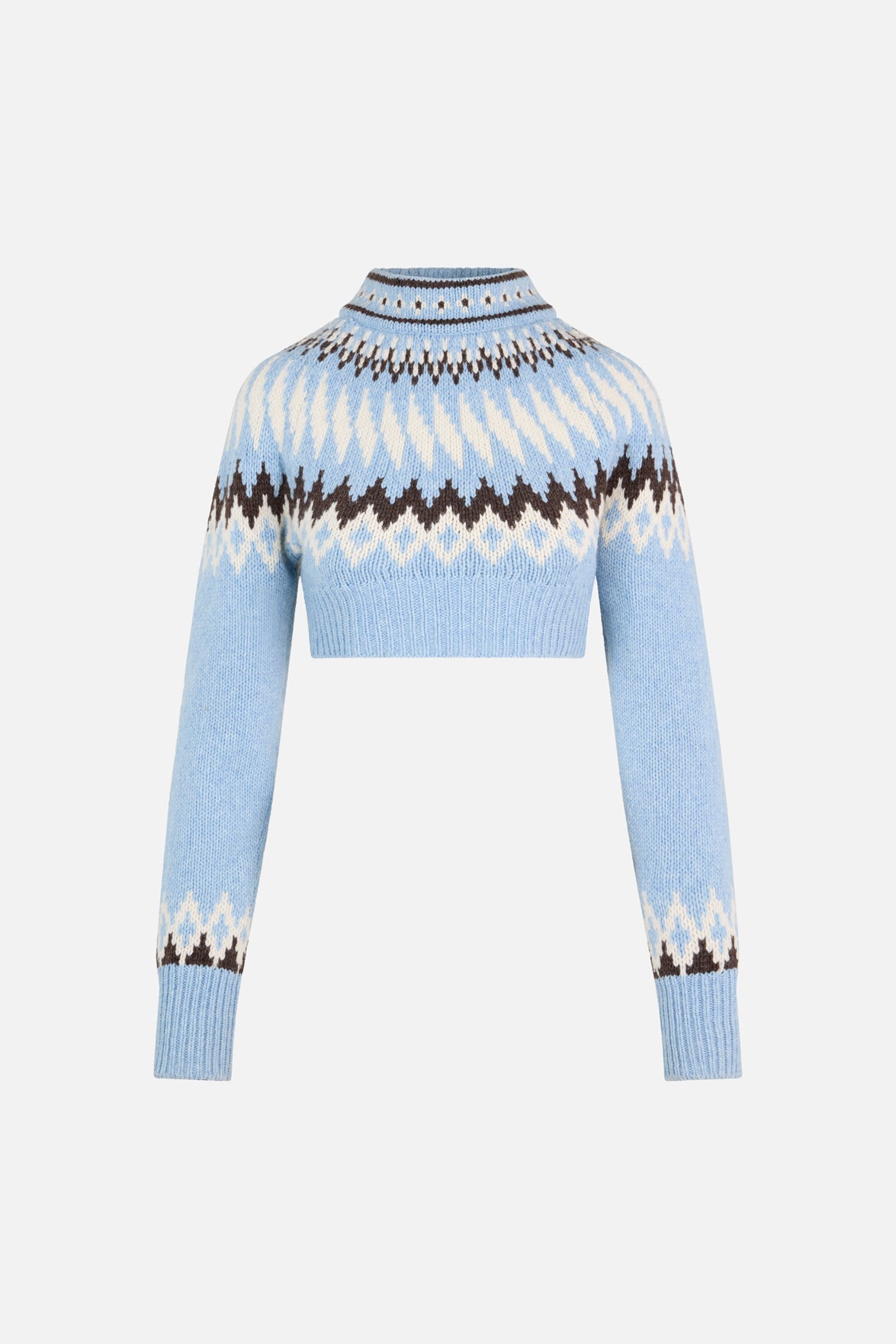 Cropped Fair Isle Knit