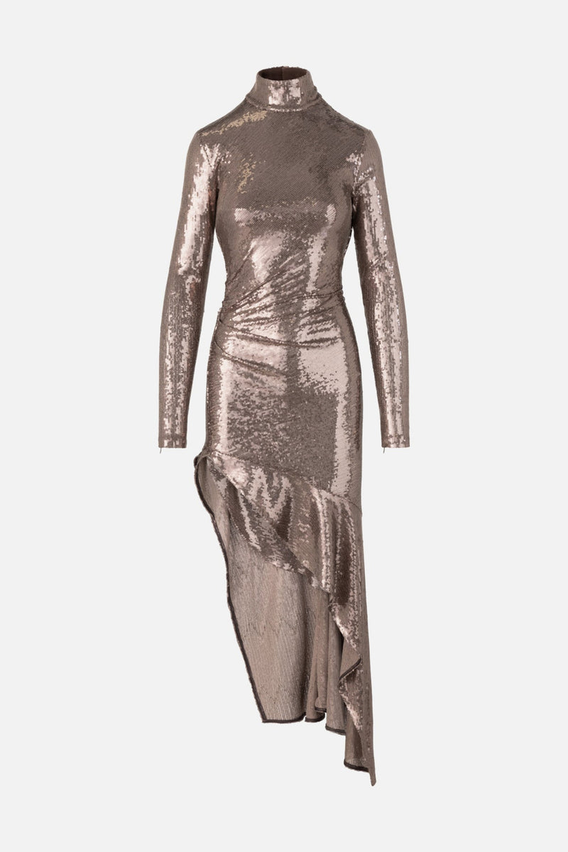Backless Sleeve Cutaway Dress