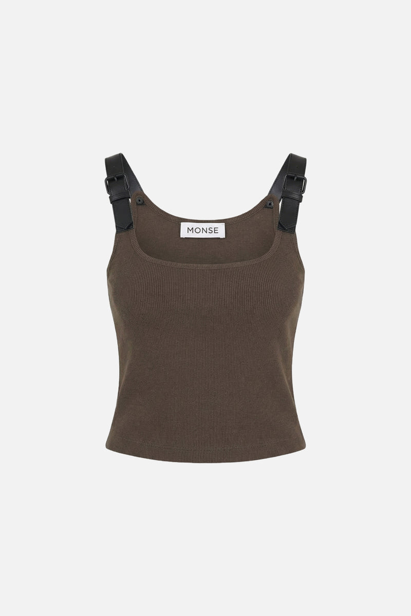 Leather Harness Tank Top