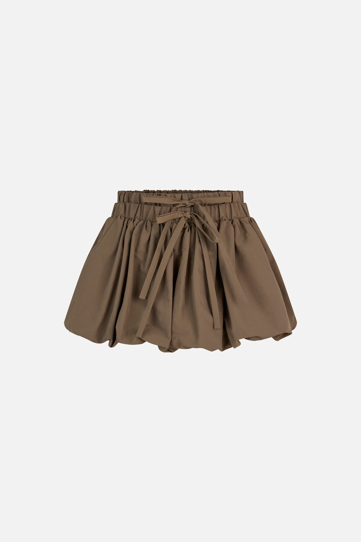 Fold-Up Ruched Bubble Skirt