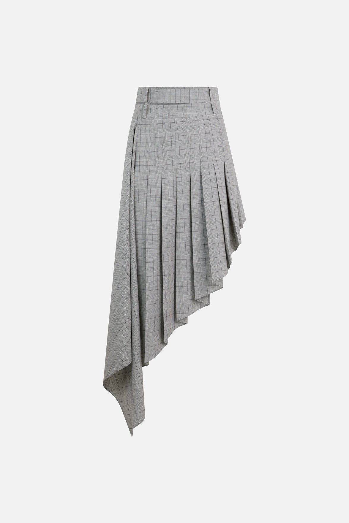 Asymmetric Pleated Skirt