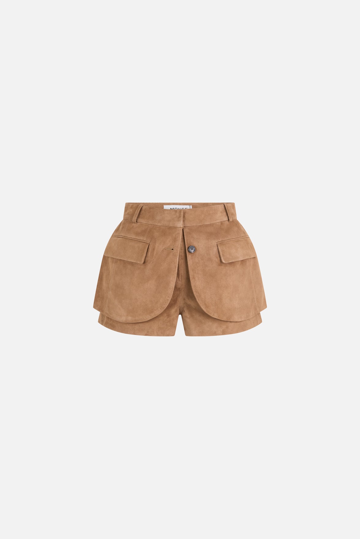 Deconstructed Leather Shorts