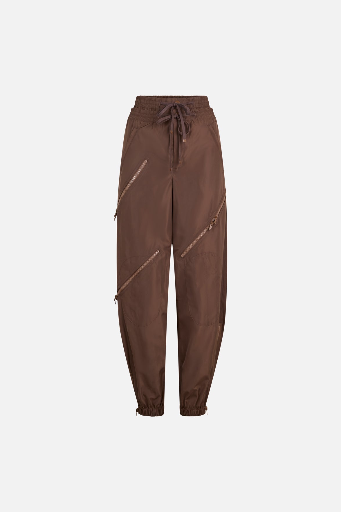 Double Waistband Zipper Pants