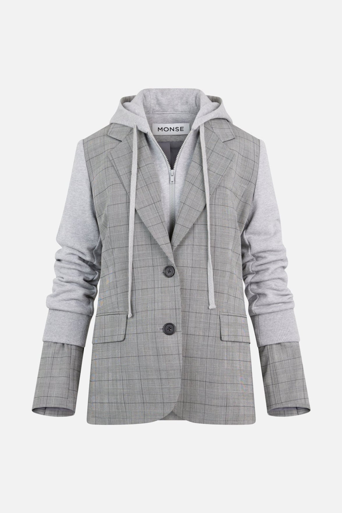 Deconstructed Combo Hoodie Jacket