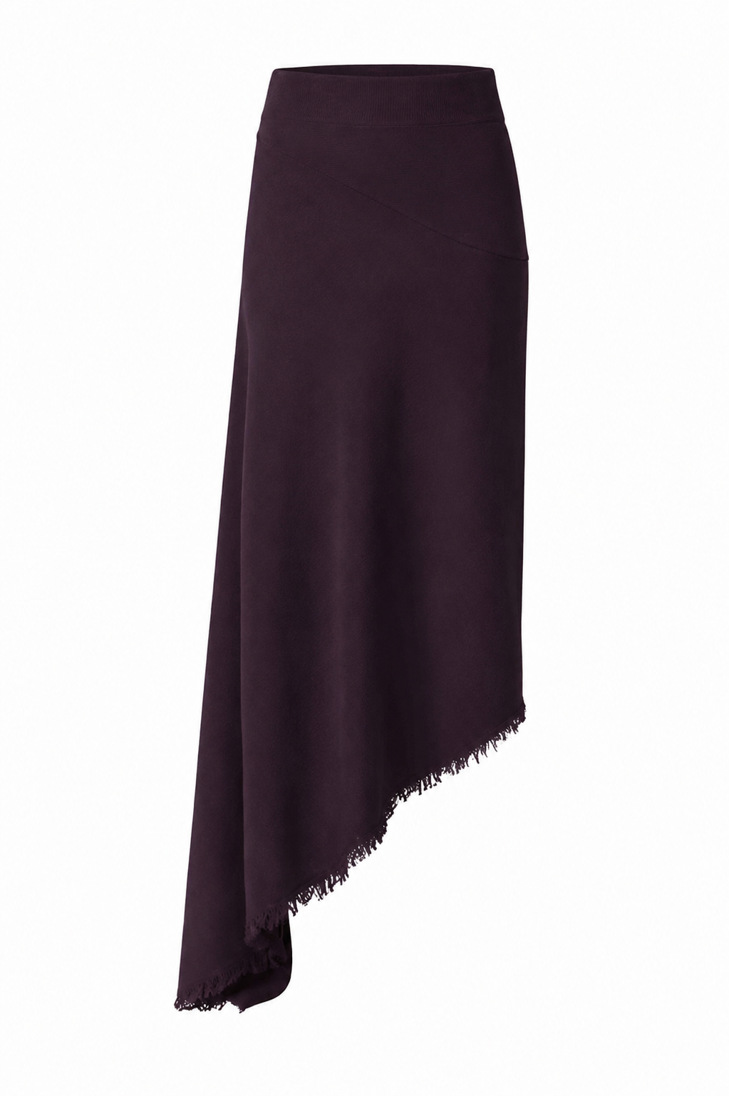 Asymmetric Midi Knit Skirt