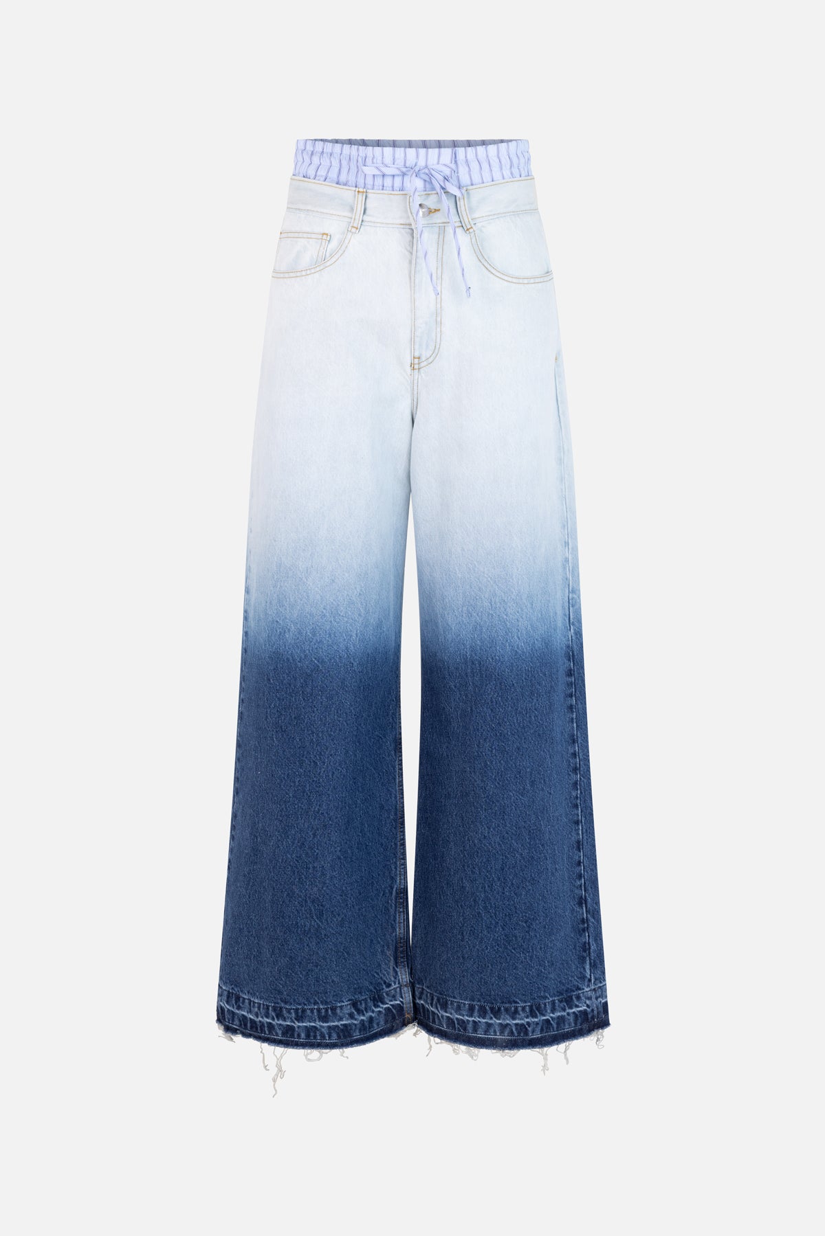 Bleached Double Waistband Denim