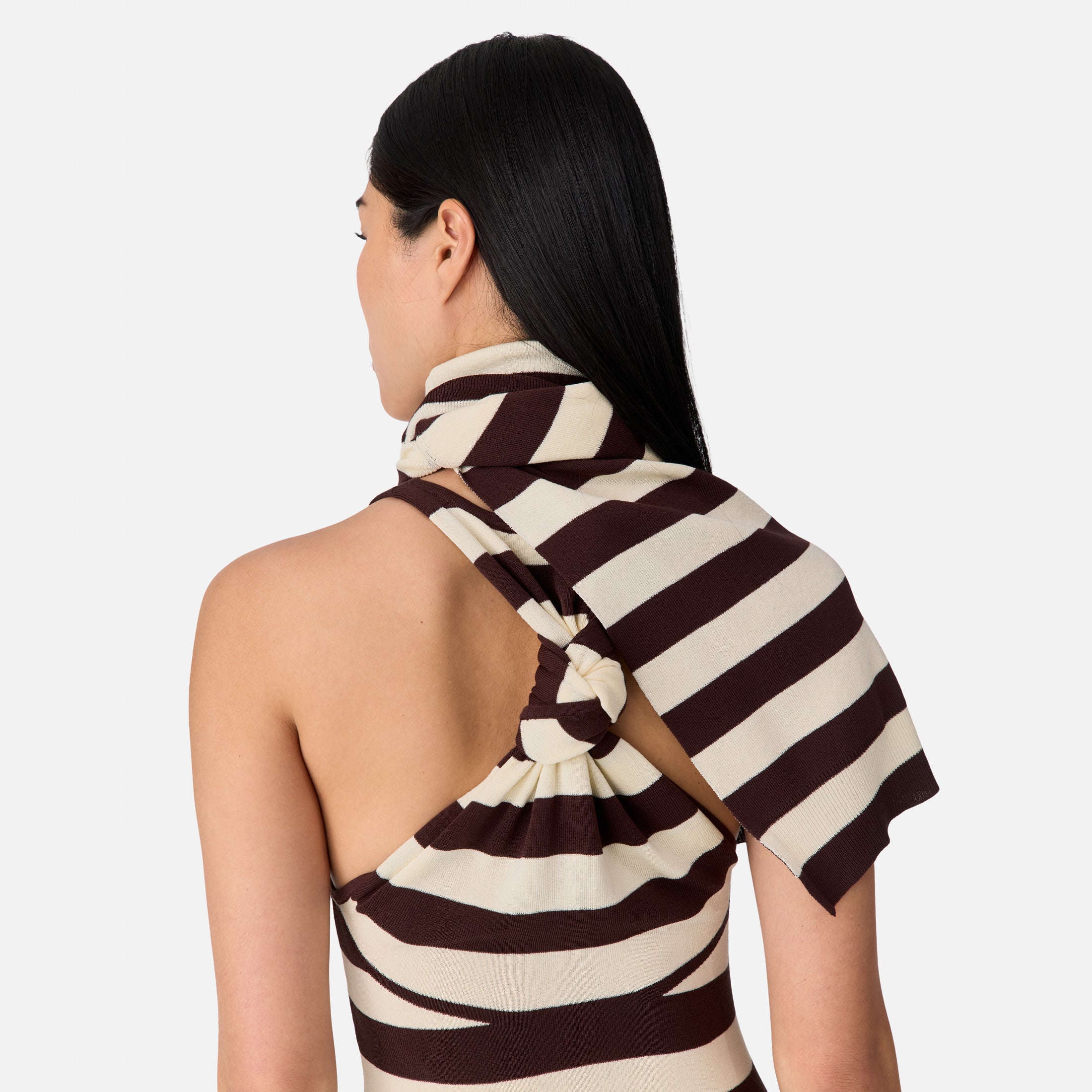 Back Knot Knitted Maxi Dress