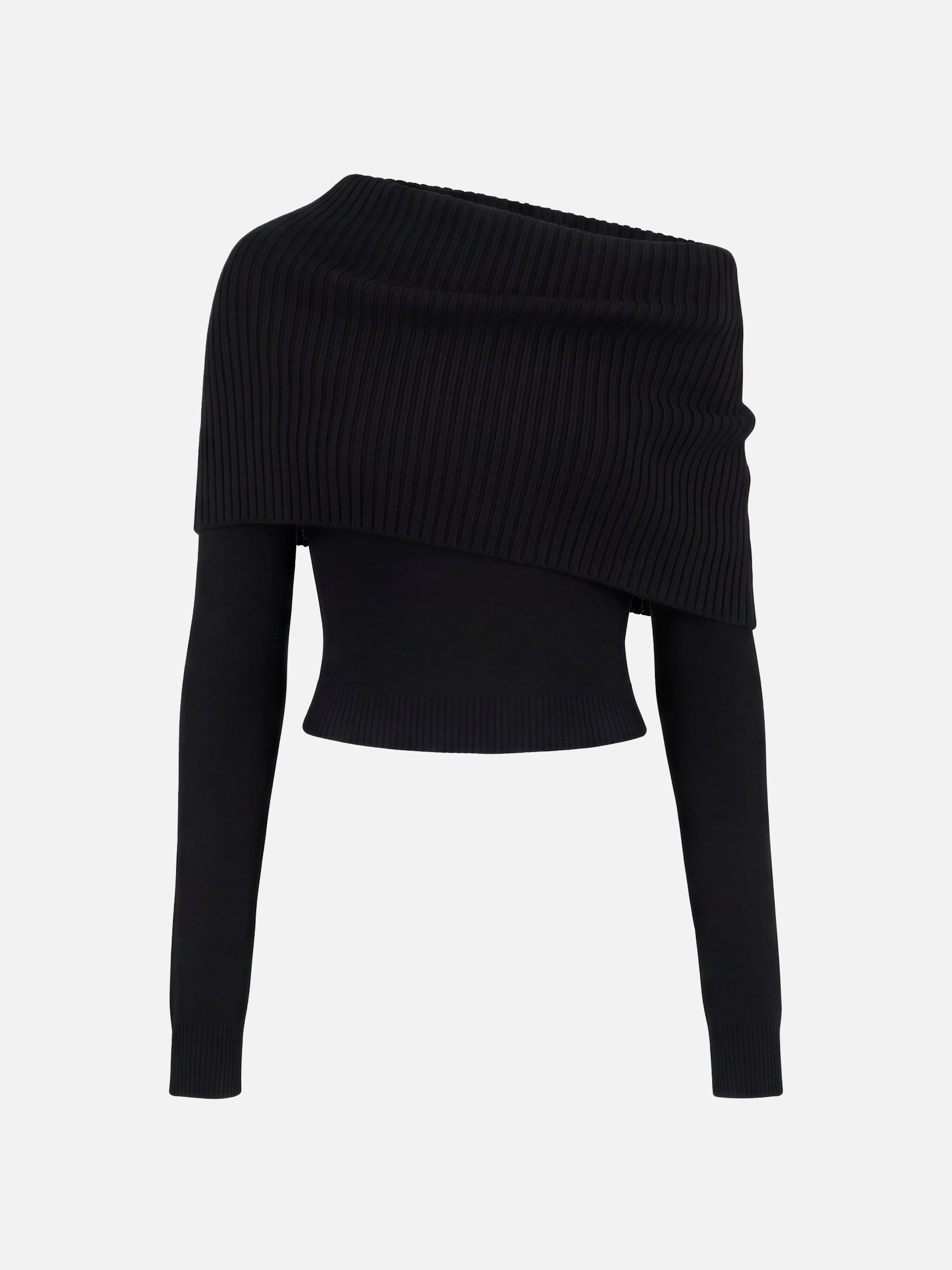 Fold-Over Backless Knit