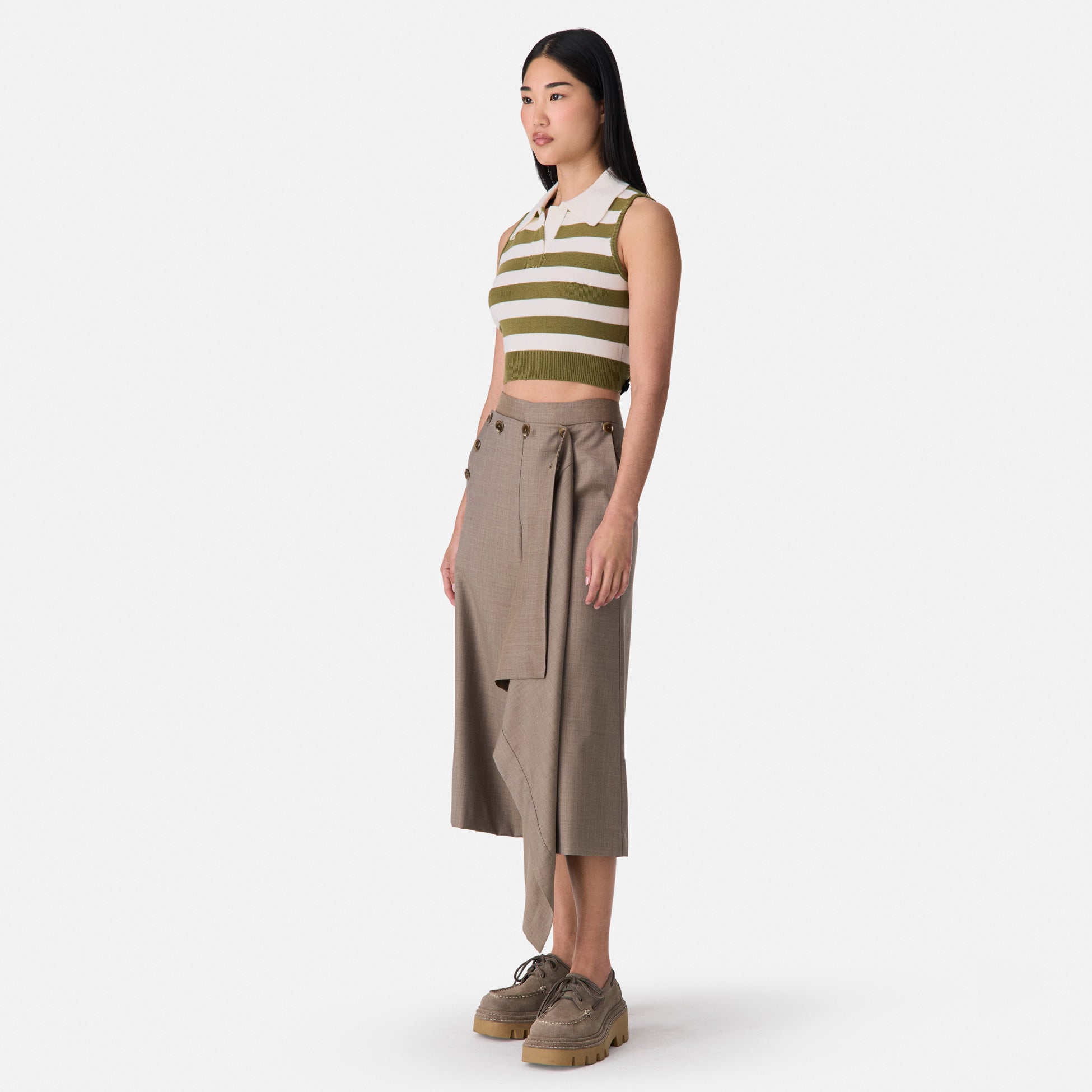 Leather Belt Back Top