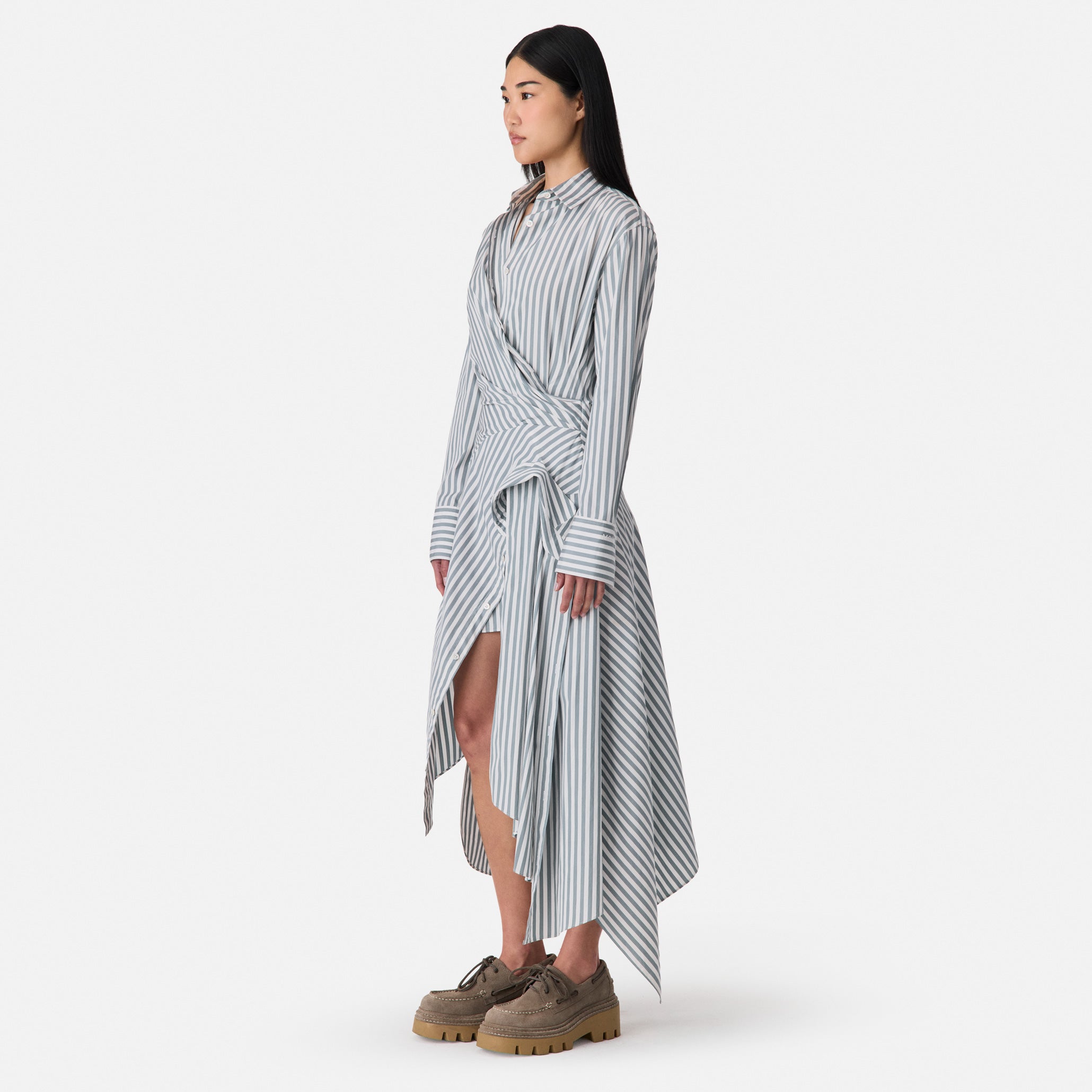 Cascade Shirt Dress