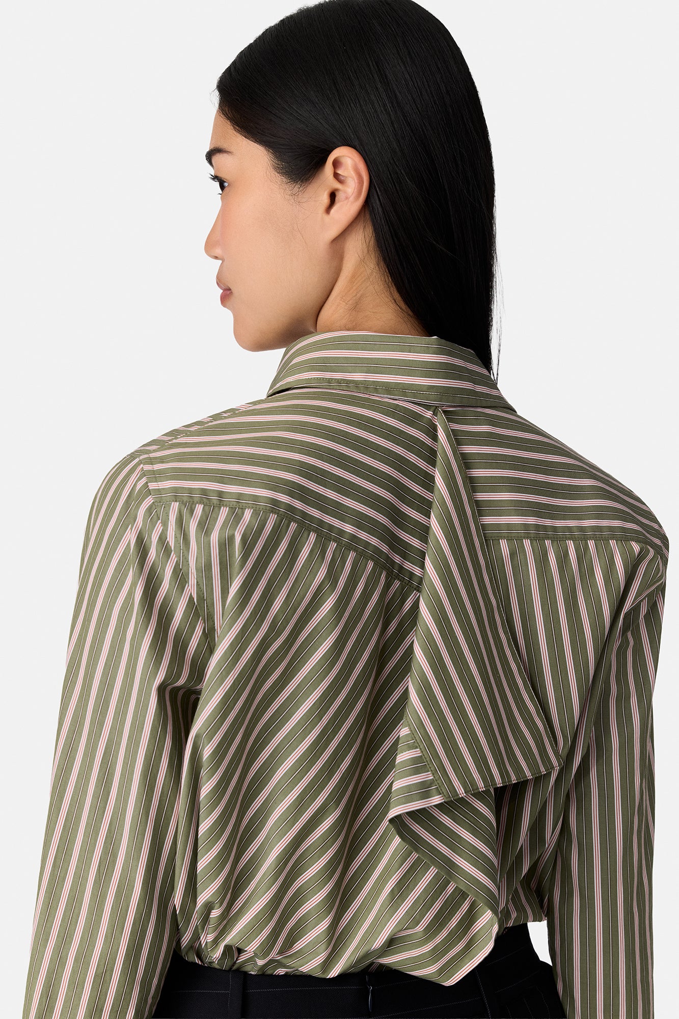 Back Cascade Button-up Top