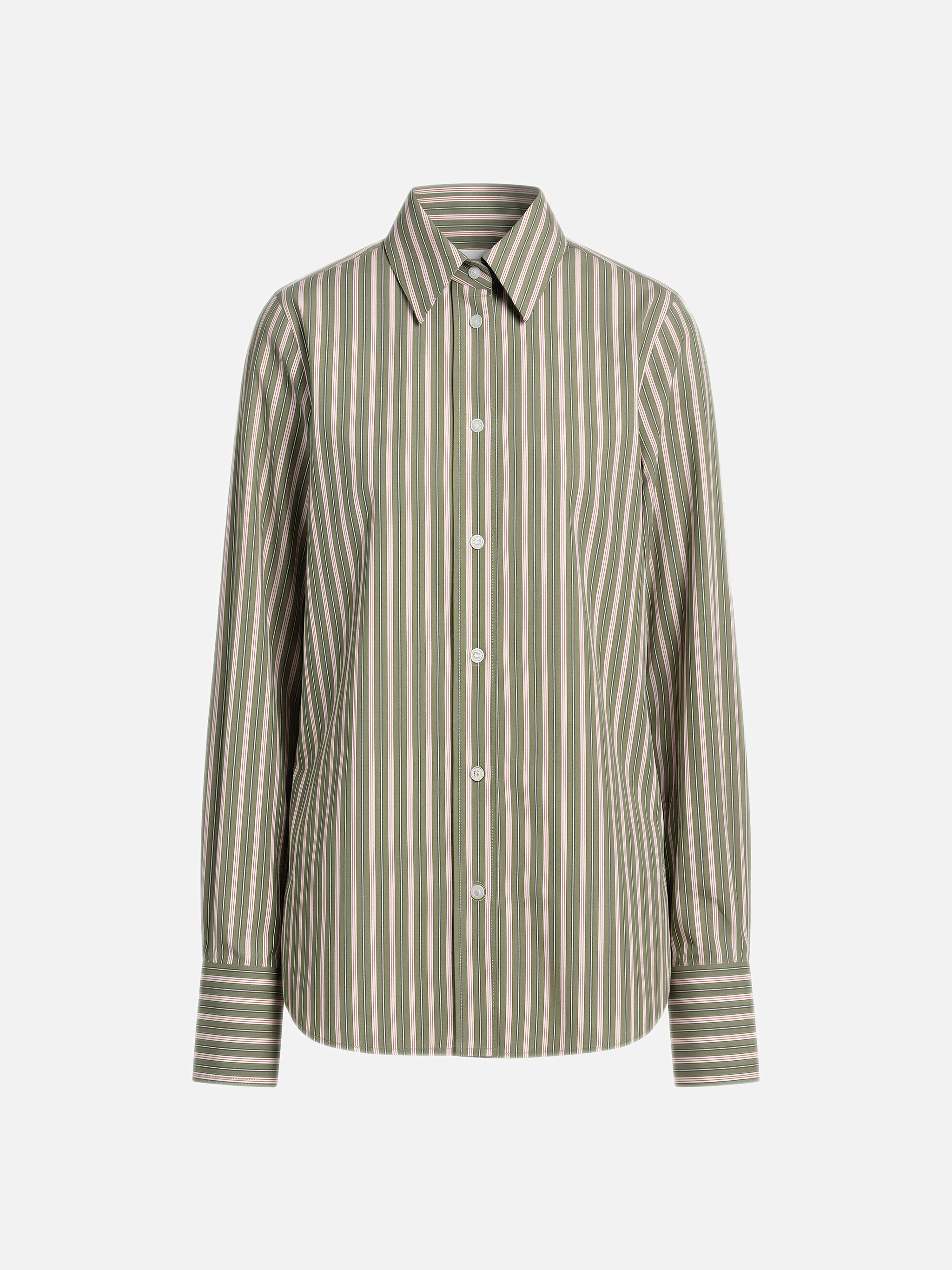 Back Cascade Button-up Top